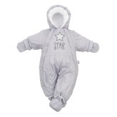 Zimní kombinéza 2v1 New Baby šedá - velikost 62 (3-6m)