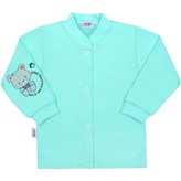 Kojenecký kabátek New Baby teddy tyrkysový - velikost 56 (0-3m)