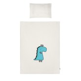 2-dílné ložní povlečení Belisima Dino 3D 90/120 smetanovo-tyrkysové