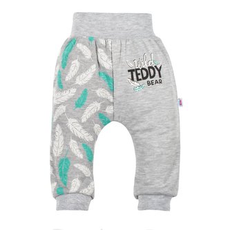 Kojenecké bavlněné tepláčky New Baby Wild Teddy - velikost 56 (0-3m)