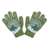 Dětské rukavičky New Baby s pavoukem zelené - velikost 98 (2-3r)