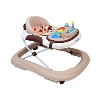 Dětské chodítko Baby Mix se silikonovými kolečky latte