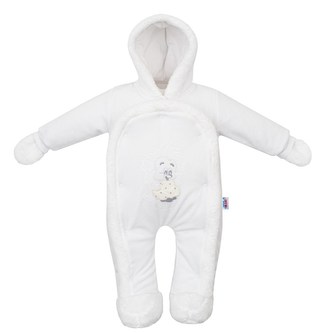 Dětská kombinéza New Baby ježek bílá - velikost 68 (4-6m)