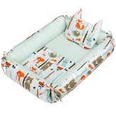 Multifunkční hnízdečko s polštářkem a peřinkou New Baby zvířátka v lese