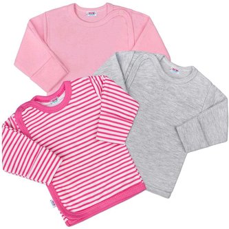 Kojenecká košilka New Baby Classic II Holka 3ks - velikost 56 (0-3m)