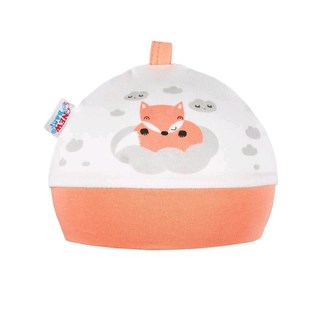 Kojenecká bavlněná čepička New Baby Liška lososová - velikost 56 (0-3m)