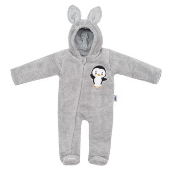 Zimní dětská kombinéza New Baby Penguin šedá - velikost 74 (6-9m)