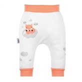 Kojenecké bavlněné tepláčky New Baby Liška lososová