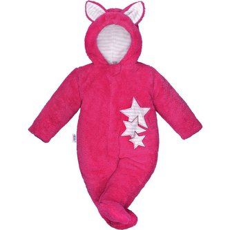 Zimní dětská kombinéza New Baby Ušáček tmavě růžová - velikost 74 (6-9m) Zimní dětská kombinéza New Baby Ušáček tmavě růžová - velikost 74 (6-9m)