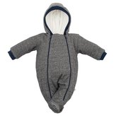 Zimní kojenecká kombinéza s kapucí Baby Service Retro šedá - velikost 74 (6-9m)