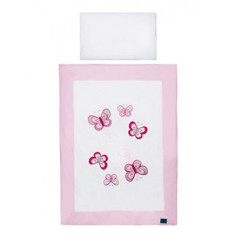 3-dílné ložní povlečení Belisima Motýlek 100/135 růžové