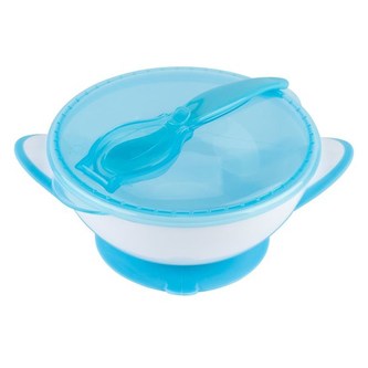 Dětská miska s přísavkou a lžičkou Baby Ono tyrkysová