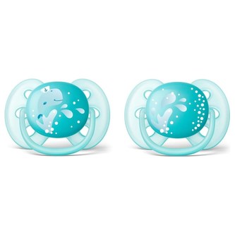 Šidítko Avent Ultrasoft Deco 2ks pro kluky 6-18m - velikost 6-18 m