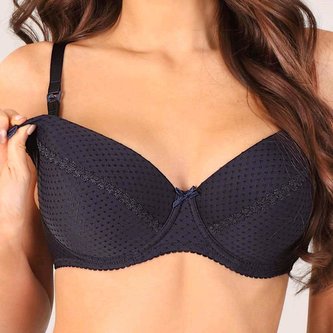 Polovyztužená kojící podprsenka New Baby Eva 85C černá - velikost Obvod 85 cm