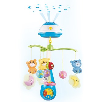 Kolotoč nad postýlku se světelným projektorem Baby Mix blue
