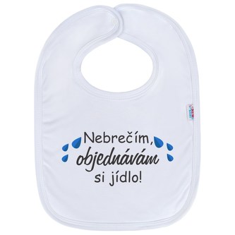 Kojenecký bavlněný bryndák New Baby Nebrečím objednávám si jídlo!