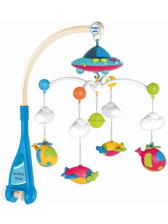 Kolotoč nad postýlku s projektorem a ovladačem Baby Mix blue Kolotoč nad postýlku s projektorem a ovladačem Baby Mix blue