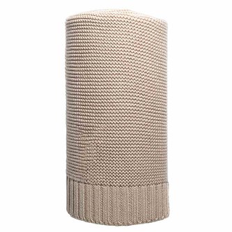 Bambusová pletená deka NEW BABY 100x80 cm béžová