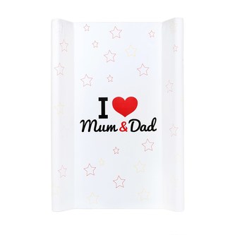 Přebalovací podložka New Baby I love Mum and Dad bílá 70x50cm