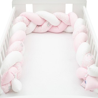 Ochranný mantinel do postýlky cop New Baby Králíčci růžový