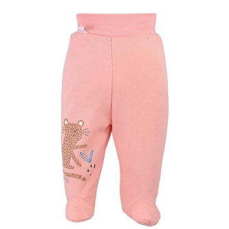 Kojenecké bavlněné polodupačky Koala Farm lososové