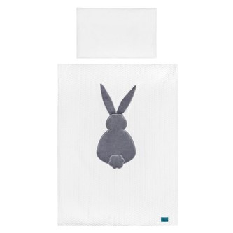 3-dílné ložní povlečení Belisima Králíček 90/120 bílo-šedé