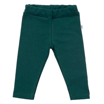 Kojenecké bavlněné legíny New Baby Leggings tmavě zelené - velikost 56 (0-3m)