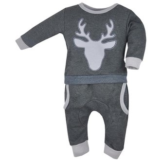 Kojenecké tepláčky a mikinka Koala Deer šedé