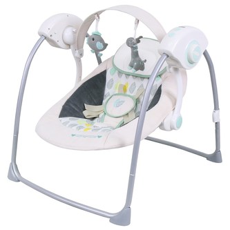 Dětské lehátko s houpátkem a stříškou Baby Mix krémové