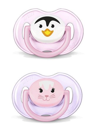 Šidítko Avent 2ks růžové 0-6m