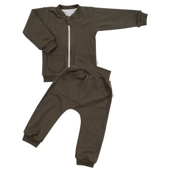 Kojenecké tepláčky a mikinka New Baby Uni zelená - velikost 74 (6-9m)