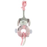 Edukační plyšová hračka s klipem Baby Mix pejsek růžový