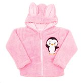 Zimní dětská mikina New Baby Penguin růžová - velikost 74 (6-9m)