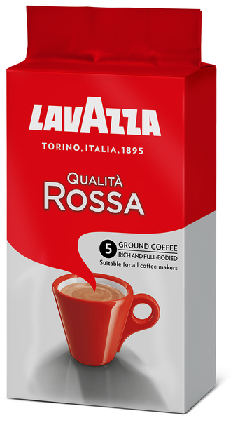 Káva "Rossa", pražená, mletá, 250 g, LAVAZZA 68LAV00011