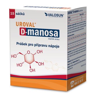 UROVAL D-manosa 15 sáčků UROVAL D-manosa 15 sáčků