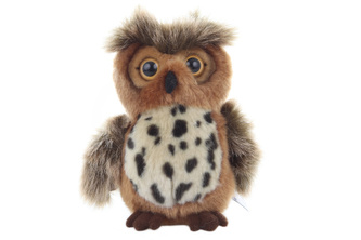 Plyš Sova hnědá 18 cm