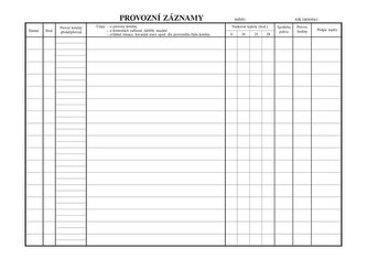 Provozní deník plynové kotelny, A4, 28 listů Provozní deník plynové kotelny, A4, 28 listů