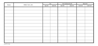 Kniha jízd firemního vozidla, 21 × 10 cm, 32 listů