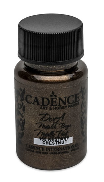 Metalická akrylová barva Cadence Dora Metalic - kaštanová / 50 ml Metalická akrylová barva Cadence Dora Metalic - kaštanová / 50 ml