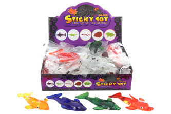 Gumový lepící delfín 1 ks /různé barvy