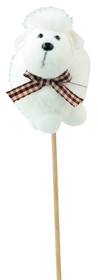 Ovečka plyšová 7cm bílá + špejle