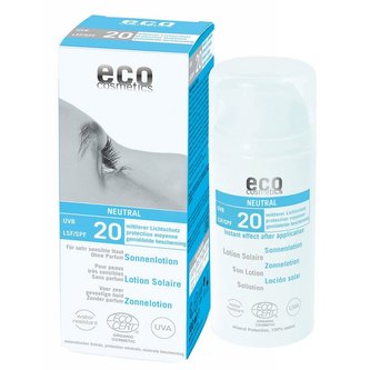 Eco Cosmetics Opalovací krém Neutral bez parfemace SPF 20 BIO (100ml)