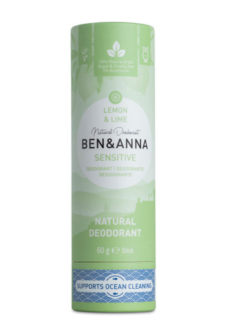Ben & Anna Tuhý deodorant Sensitive BIO (60 g) - Citrón a limetka