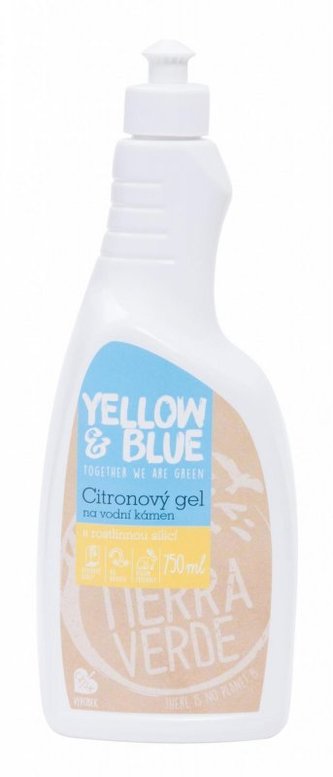 Yellow&Blue Citronový gel na vodní kámen (750 ml) - s citronovou silicí Yellow&Blue Citronový gel na vodní kámen (750 ml) - s citronovou silicí