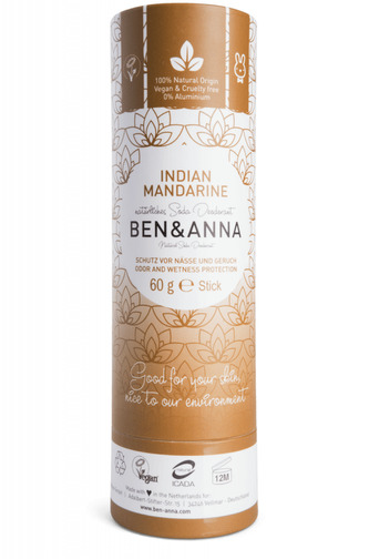 Ben & Anna Tuhý deodorant BIO (60 g) - Indická mandarinka Ben & Anna Tuhý deodorant BIO (60 g) - Indická mandarinka