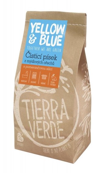 Yellow&Blue Čistící písek (sáček 1 kg) - s pomerančem