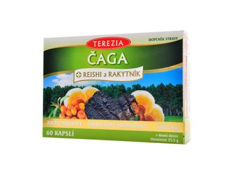 Čaga + Reishi a rakytník 60 kapslí