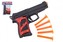 Pistole + přísavky 5ks plast 16cm