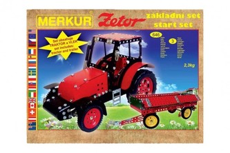 Stavebnice MERKUR Zetor základní set 646ks 3 vrstvy v krabici 36x27x8,5cm