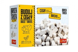 Stavějte z cihel náhradní cihličky bílé 70ks ke stavebnici Brick Trick v krabici 20,5x14,5x6cm